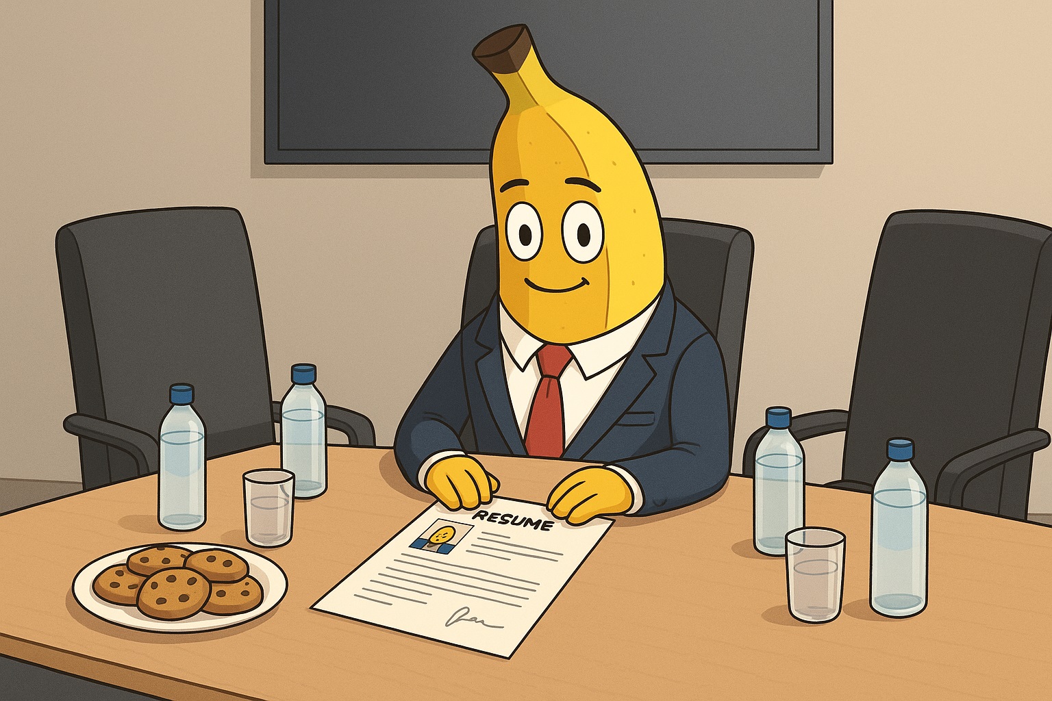 Banane bei Bewerbung